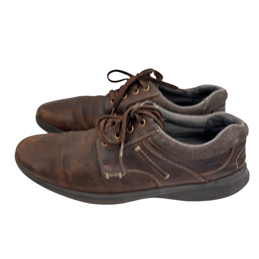 Clarks Collection‎ Mens Tilden Walk Dark Brown Leather Oxford Shoes Size 13 US
